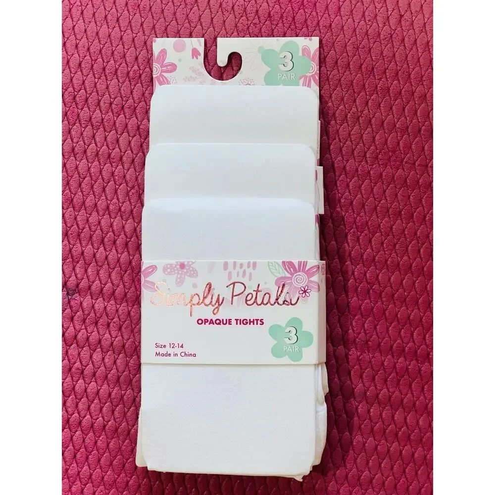NWT❤️Simply Petals Girls 3pcs Dance Footed Tights